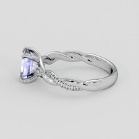 1.20 Ct. Purplish Blue Sapphire Ring, 10K White Gold 4