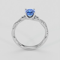 1.29 Ct. Blue Sapphire Ring, 10K White Gold 3