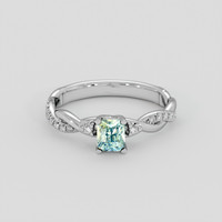 1.05 Ct. Bi Color / Parti Sapphire Ring, 10K White Gold 1