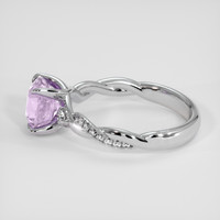 2.56 Ct. Pinkish Purple Sapphire Ring, 10K White Gold 4