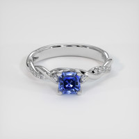 1.40 Ct. Blue Sapphire Ring, 10K White Gold 1