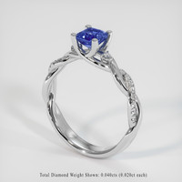 1.40 Ct. Blue Sapphire Ring, 10K White Gold 2