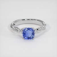 1.31 Ct. Blue Sapphire Ring, 10K White Gold 1