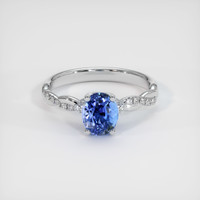2.01 Ct. Blue Sapphire Ring, 10K White Gold 1