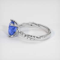 2.91 Ct. Blue Sapphire Ring, 10K White Gold 4