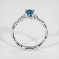 0.55 Ct. Greyish Blue Sapphire Ring, 10K White Gold 3