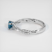 0.55 Ct. Greyish Blue Sapphire Ring, 10K White Gold 4