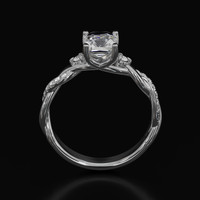 2.11 Ct. White Sapphire Ring, 10K White Gold 3