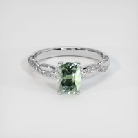1.42 Ct. Green Sapphire Ring, 10K White Gold 1