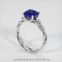 2.68 Ct. Blue Sapphire Ring, 14K White Gold 2