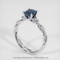 1.18 Ct. Sapphire Ring, 14K White Gold 2