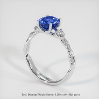 1.84 Ct. Sapphire Ring, 14K White Gold 2