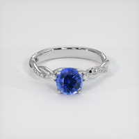 1.14 Ct. Blue Sapphire Ring, 14K White Gold 1