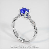 1.12 Ct. Sapphire Ring, 14K White Gold 2