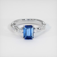 1.08 Ct. Sapphire Ring, 14K White Gold 1
