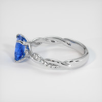 1.08 Ct. Sapphire Ring, 14K White Gold 4
