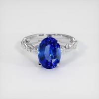 3.07 Ct. Sapphire Ring, 14K White Gold 1