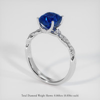 3.01 Ct. Sapphire Ring, 14K White Gold 2
