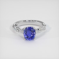 3.30 Ct. Blue Sapphire Ring, 14K White Gold 1