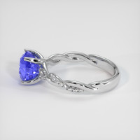 3.30 Ct. Blue Sapphire Ring, 14K White Gold 4