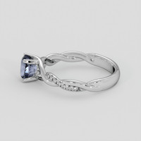 1.05 Ct. Greyish Blue Spinel Ring, 14K White Gold 4