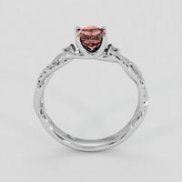 0.91 Ct. Red Rhodolite Garnet Ring, 14K White Gold 3