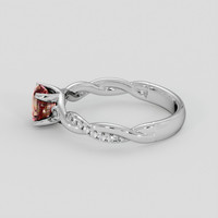 0.91 Ct. Red Rhodolite Garnet Ring, 14K White Gold 4