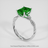 3.03 Ct. Tsavorite Garnet Ring, 14K White Gold 2