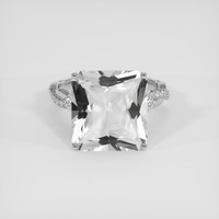 7.21 Ct. White Goshenite Ring, 14K White Gold 1