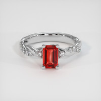 0.66 Ct. Gemstone Ring, 14K White Gold 1