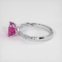 1.32 Ct. Pink Sapphire Ring, 14K White Gold 4