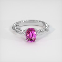 2.02 Ct. Sapphire Ring, 14K White Gold 1