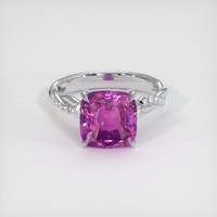 6.15 Ct. Sapphire Ring, 14K White Gold 1