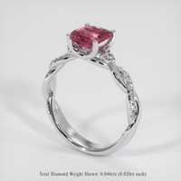 1.20 Ct. Pink Sapphire Ring, 14K White Gold 2