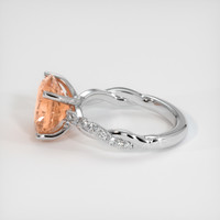 5.19 Ct. Padparadscha Sapphire Ring, 14K White Gold 4