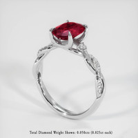 2.03 Ct. Ruby Ring, 14K White Gold 2