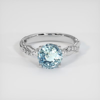 2.09 Ct. Sapphire Ring, 14K White Gold 1