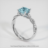 2.09 Ct. Sapphire Ring, 14K White Gold 2