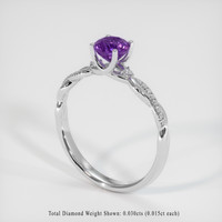 1.11 Ct. Sapphire Ring, 14K White Gold 2