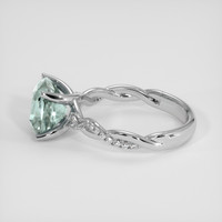 3.73 Ct. Bluish Green Sapphire Ring, 14K White Gold 4