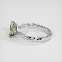 1.00 Ct. Green Sapphire Ring, 14K White Gold 4