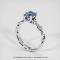 1.31 Ct. Sapphire Ring, 14K White Gold 2