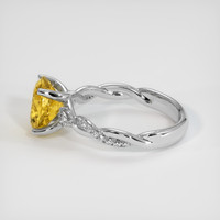 2.47 Ct. Yellow Sapphire Ring, 14K White Gold 4