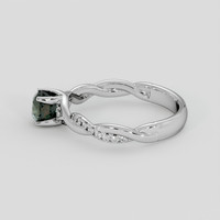 0.92 Ct. Green Sapphire Ring, 14K White Gold 4