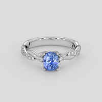 1.83 Ct. Blue Sapphire Ring, 14K White Gold 1
