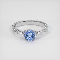 0.58 Ct. Sapphire Ring, 14K White Gold 1