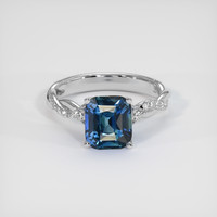 2.03 Ct. Sapphire Ring, 14K White Gold 1