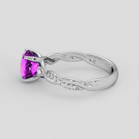 2.05 Ct. Purple Sapphire Ring, 14K White Gold 4