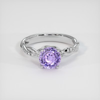 1.33 Ct. Purple Sapphire Ring, 14K White Gold 1