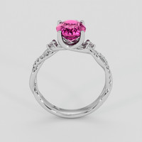 2.16 Ct. Pink Sapphire Ring, 14K White Gold 3